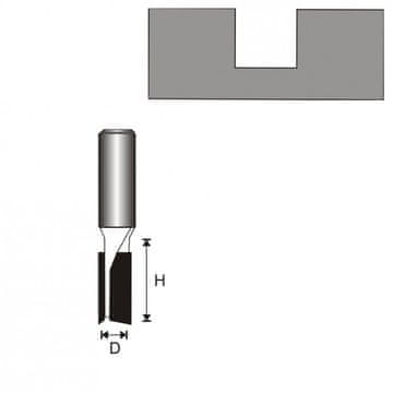 Dedra 2-utorni rezkar za utore T12 D20 H19MM - DED07F024C