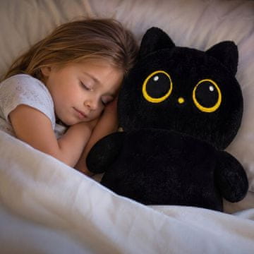 [paket] Plišasta maskota črne mačke 90 cm velike oči Z3510