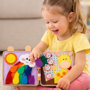 [pacza] Manipulativna tabla Senzorična knjiga Montessori Žirafa Z3317