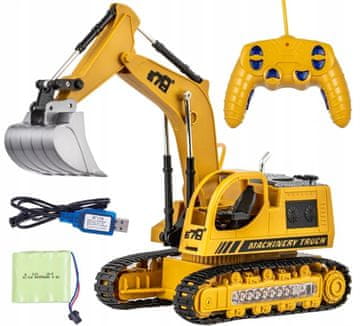 [paket][5] Velik zmogljiv daljinsko voden gosenični bager R/C Metal U420