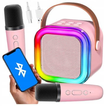 [pacza] Karaoke set za otroke 2x mikrofon + Bluetooth zvočnik Z3345R