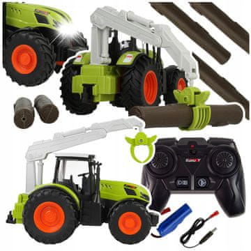[paczb][5] Daljinsko voden kmetijski traktor RC daljinsko voden grabilec lesa 1:24 Z1011