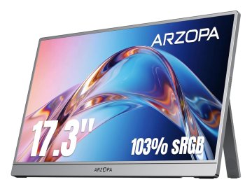 Arzopa Z1C Plus, prenosni monitor 17.3'' (44 cm) FullHD, IPS, 60Hz, mHDMI, USB-C, zvočniki, siv