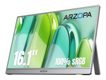 Arzopa Prenosni monitor 16.1'' (41 cm) FullHD, IPS, 60Hz, mHDMI, USB-C, zvočniki, Z1C, siv