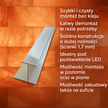 Profil za montažo solnih opek - 1 meter