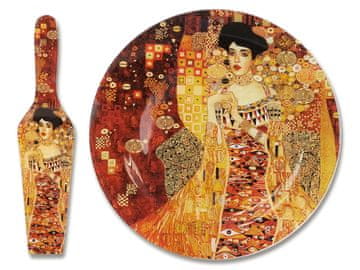 Carmani, desertni krožnik z lopatico, dekor: G. Klimt - Adele Bloch - Bauer, premer 30 cm
