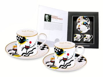 Carmani, komplet dveh skodelic za espresso - Vasilij Kandinski.