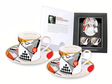Carmani, komplet dveh skodelic za espresso - Vasilij Kandinski.