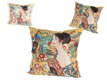 Carmani, blazina s polnilom/zadrgo - G. Klimt, Ženska s pahljačo
