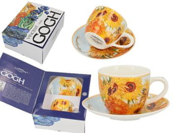 Carmani, skodelica za espresso s krožnikom - VAN Gogh/Sončnice