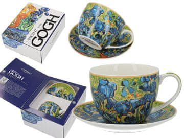 Skodelica in krožnik - V. Van Gogh. Perunike (carmani)