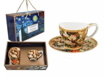 Carmani, skodelica za espresso t. Mini Vanessa 90ml - VAN Gogh/Vaza z vrtnicami
