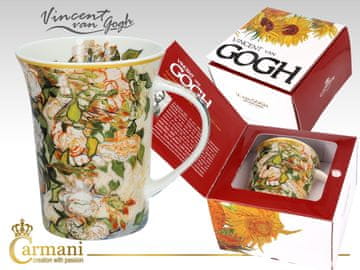 Carmani, porcelanasta skodelica - VAN gogh/Roses