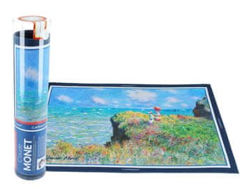 Carmani, namizni prt - C. Monet, Hoja po pečini v Pourvillu
