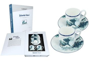Carmani, 2x skodelice za espresso - Hokusai Katsushika/Veliki val pri Kanagavi
