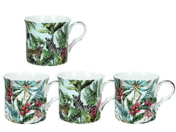 Heritage, porcelanaste skodelice 295 ml - tropski safari, 4 kosi/set