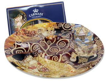 Carmani, dekorativni in funkcionalni krožnik za prigrizke Gustava Klimta (mešanica, 3 motivi)