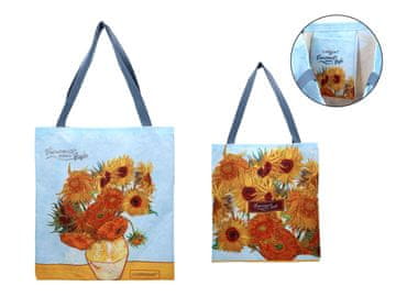 Carmani, torba za čez ramo, za nakupovanje do 5 kg - VAN Gogh/Sončnice v vazi