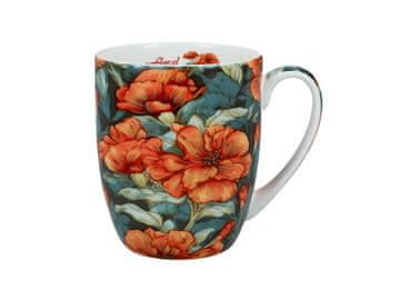 Carmani, porcelanasta skodelica Camio 380 ml - rože, vzorec 1
