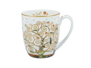 Carmani, porcelanasta skodelica t. Camio 380ml - Klimt/Drevo življenja, belo ozadje