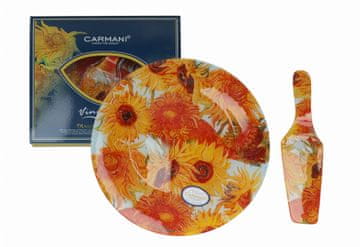 Carmani, dekorativni in uporabni krožnik z lopatico - VAN Gogh/Sončnice