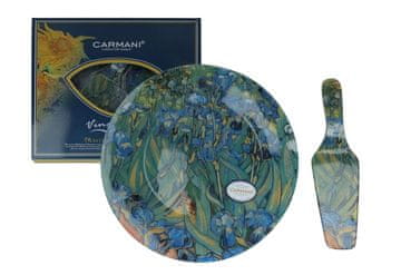 Carmani, dekorativni in funkcionalni krožnik z lopatico - VAN gogh/Irysy