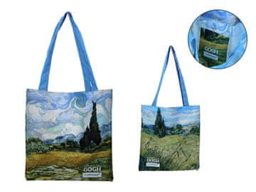 Carmani, torba za čez ramo, za nakupovanje do 5 kg - VAN Gogh/Pšenično polje s cipresami