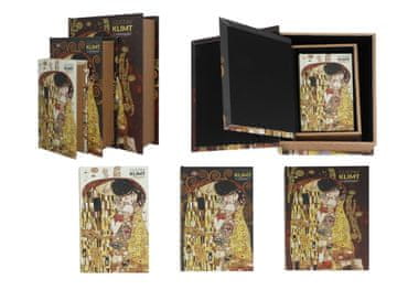 Carmani, 3x kartonska škatla/imitacija knjige - Gustav Klimt/Poljub (komplet)