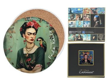 Carmani, keramični podstavek za skodelico/kozarec. Navdihnjen s slikami Fride Kahlo.