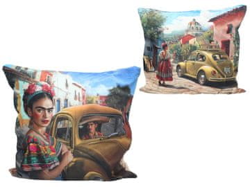 Carmani, blazina s polnilom in zadrgo - motiv, ki ga navdihujejo slike Fride Kahlo