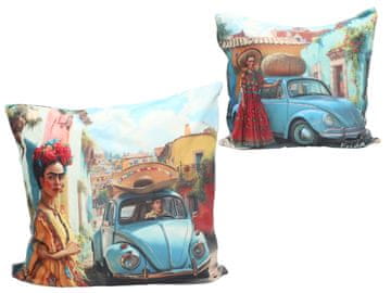 Carmani, blazina s polnilom in zadrgo - motiv, ki ga navdihujejo slike Fride Kahlo