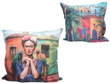 Carmani, blazina s polnilom in zadrgo - motiv, ki ga navdihujejo slike Fride Kahlo