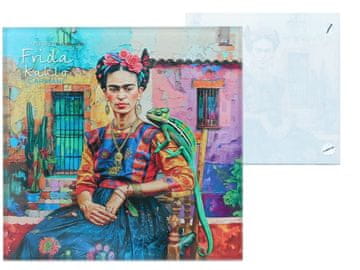 Carmani, steklena podloga za kozarce približno 11,5 x 11,5 cm, navdihnjena s slikami Fride Kahlo