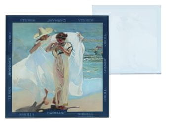 Carmani, stekleni podstavek približno 11,5 x 11,5 cm - sorolla/Po kopeli