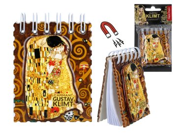 Carmani GUSTAV KLIMT KISS MAGNETNI ZVEZEK ZA HLADILNIK