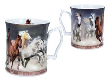 Carmani, porcelanasta skodelica 450 ml - Horses Coll., konji