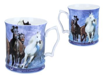 Carmani, porcelanasta skodelica 450 ml - Horses Coll., konji