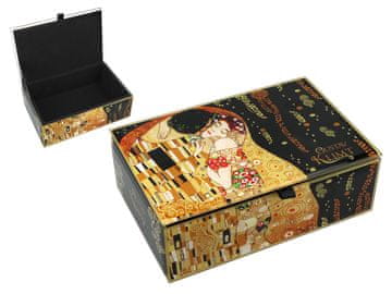 Carmani, steklena škatla za nakit - Gustav Klimt/Poljub
