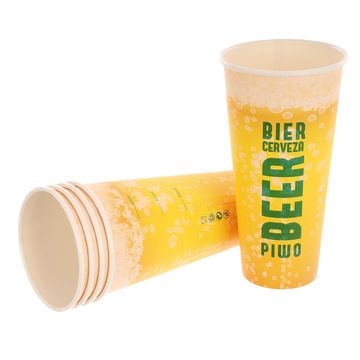 Love Nature 500 ml papirnat kozarec za pivo, 0 % plastike/brezplačno, SUP, EKO, 50 kosov.