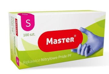 Modre nitrilne rokavice za enkratno uporabo Master, velikost S, 100 kosov