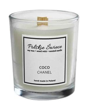 sojina sveča z lesenim stenjem + Coco Chanel