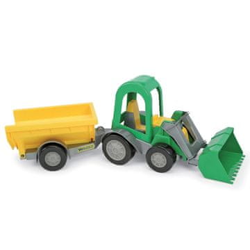 Kmečki traktor nakladalnik s prikolico v škatli 35223
