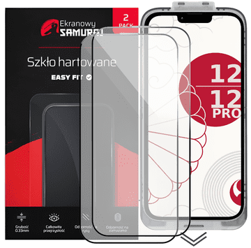 Novo zaščitno steklo Screen Samurai za Apple iPhone 12 / 12 Pro z okvirjem Easy Fit | 2 kosa
