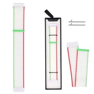 Nov pašček za pametno uro Grip Strap iz najlona, ledeno bele barve, ledeno bele + rdeče-zelene barve, 22 mm