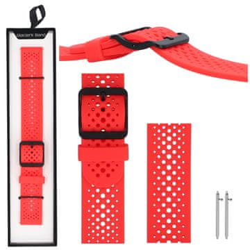 Nov silikonski pašček za pametno uro Air Dot v ledeno rdeči barvi 22 mm