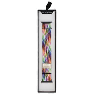 Nov pleten magnetni pašček z zaponko v barvni fuziji za Apple Watch 38/40/41 mm, večbarvni