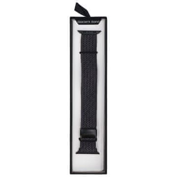 Nov pleten magnetni pašček črne barve za Apple Watch 42/44/45/49 mm, grafitno črne barve