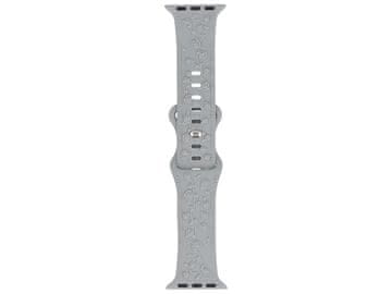 Nov silikonski teksturiran pašček za pametno uro v kamnito sivi barvi za Apple Watch 38/40/41 mm siv