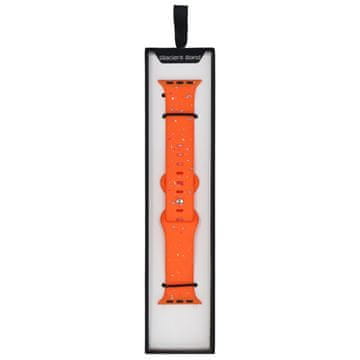 Nov silikonski pašček Pin&Loop Band Coral Sprinkle za pametno uro Apple Watch 38/40/41 mm, koralno oranžen