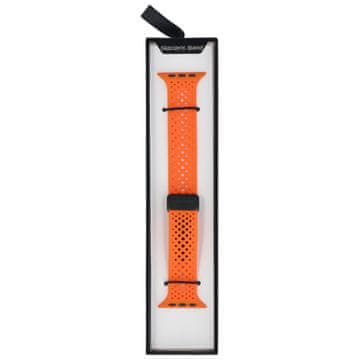 Nov silikonski magnetni pašček za pametno uro Air Dot v živahni oranžni barvi za Apple Watch 42/44/45/49 mm, oranžen